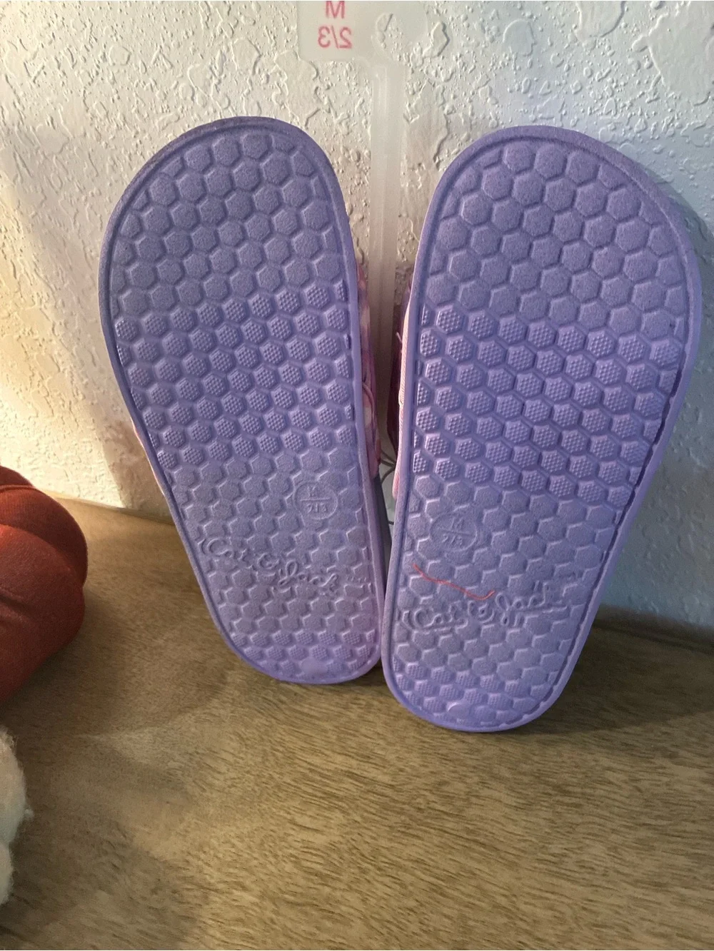 Cat & Jack Girls Slide Sandals Size 2/3 Purple Pink Tie Dye New With Tags